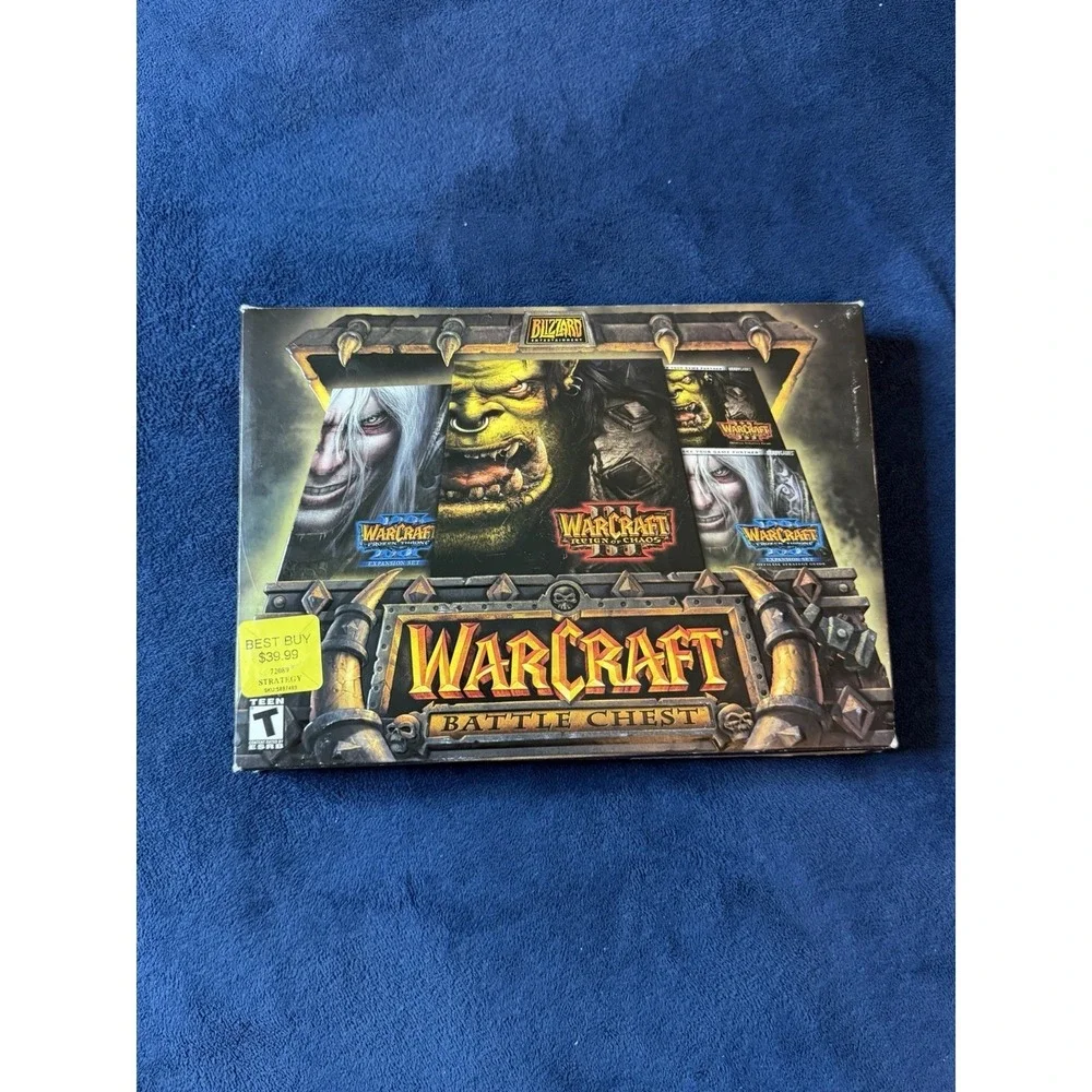 Vtg Warcraft III Battle Chest PC 2003 Big Box Blizzard Entertainment Game Extras
